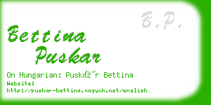 bettina puskar business card